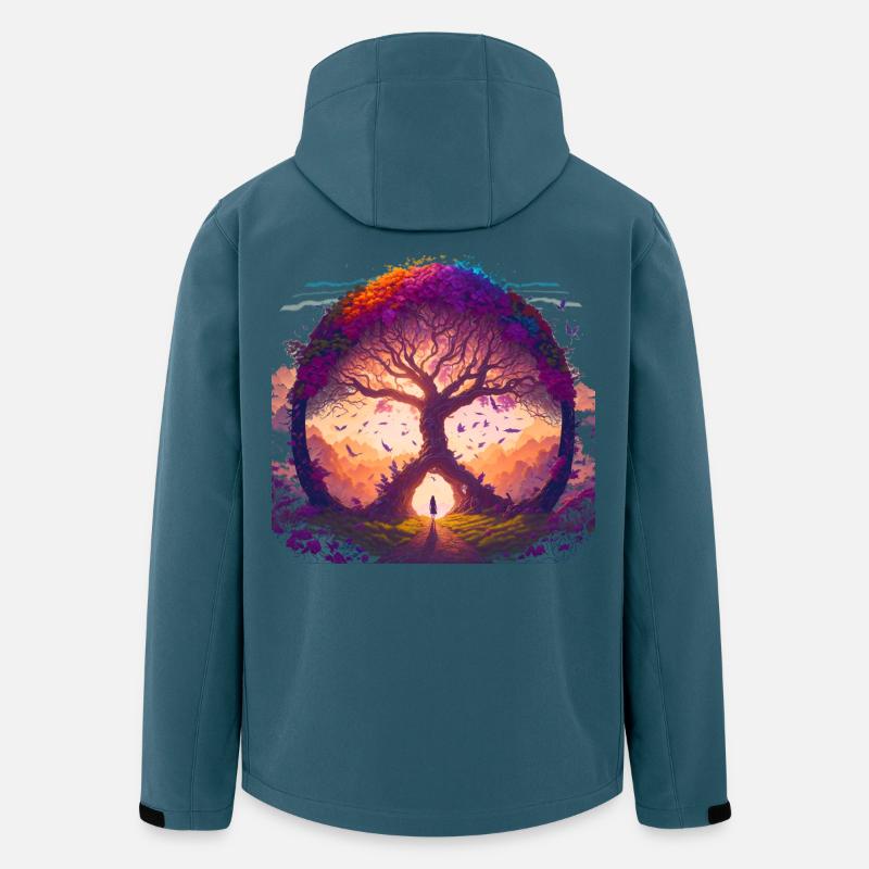 Baum der Träume - Recycelte Männer Softshell-Jacke von Stanley/Stella - Dunkles Petrol