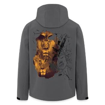"Leo_25" by Acryl Galerie & Design - Recycelte Männer Softshell-Jacke von Stanley/Stella -  - Hinten - AI Model Male 185 light (185cm)