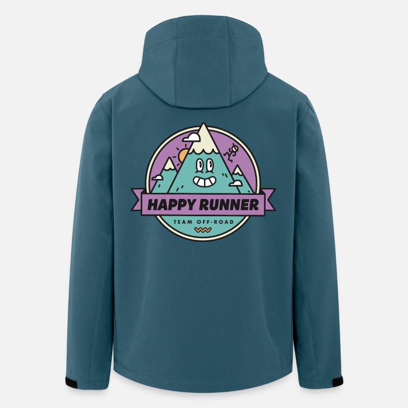 Glücklicher Läufer - Recycelte Männer Softshell-Jacke von Stanley/Stella - Dunkles Petrol