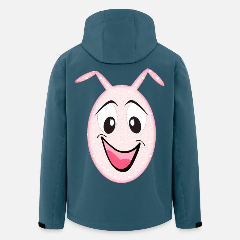 kleines süßes Monster Bunny Gesicht Herzchen - Recycelte Männer Softshell-Jacke von Stanley/Stella - Dunkles Petrol