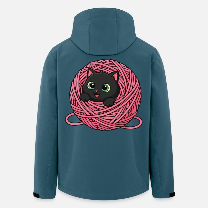Wollknäuel Kätzchenkätzchenknäuel Garn - Recycelte Männer Softshell-Jacke von Stanley/Stella - Dunkles Petrol