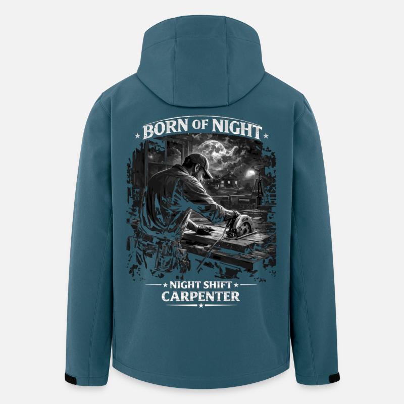 Geboren von Night Carpenter - Recycelte Männer Softshell-Jacke von Stanley/Stella - Dunkles Petrol