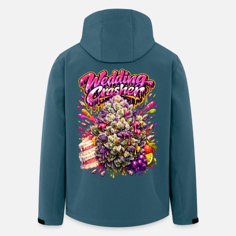 Graffiti Wedding Crasher Gravure d’art - Veste softshell homme en polyester recyclé Stanley/Stella - bleu pétrole foncé