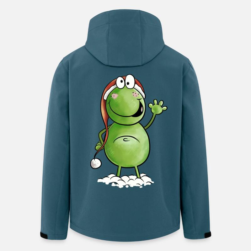 Lustiger Weihnachtsmann Frosch I Fun Geschenk - Recycelte Männer Softshell-Jacke von Stanley/Stella - Dunkles Petrol