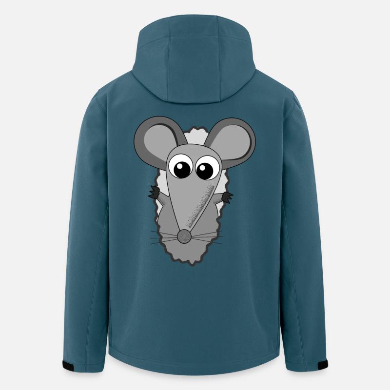 Guck-Guck - Maus guckt raus - Recycelte Männer Softshell-Jacke von Stanley/Stella - Dunkles Petrol