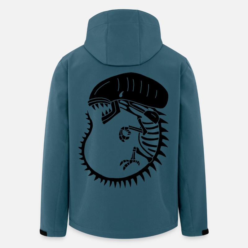 Schwarzes außerirdisches Monsterskelett - Recycelte Männer Softshell-Jacke von Stanley/Stella - Dunkles Petrol