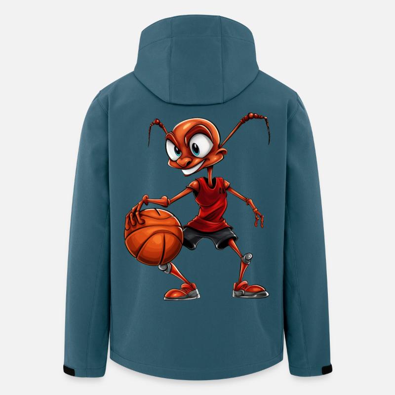 Basketball Ameise - Recycelte Männer Softshell-Jacke von Stanley/Stella - Dunkles Petrol