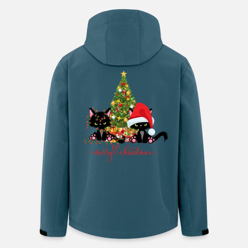 Weihnachten Katzen - Recycelte Männer Softshell-Jacke von Stanley/Stella - Dunkles Petrol