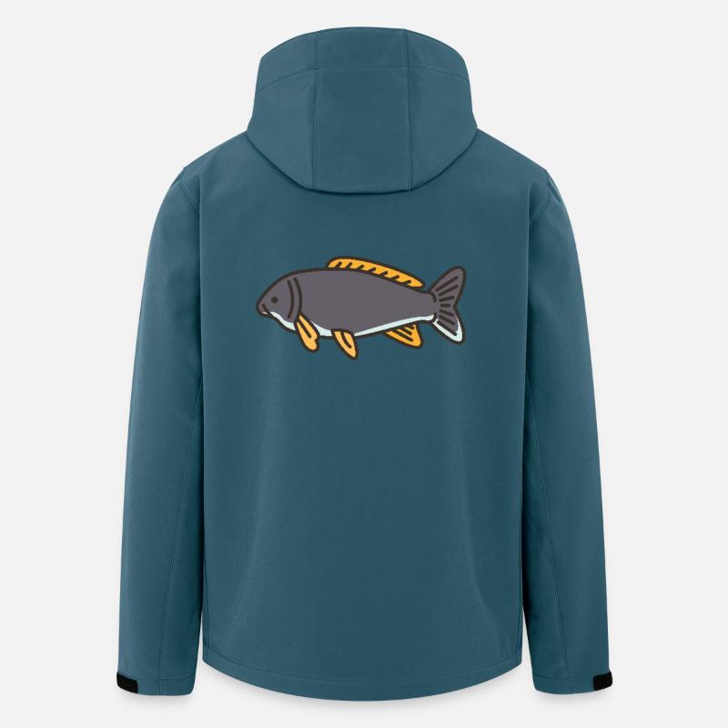 Karpfen in Harmonie - Recycelte Männer Softshell-Jacke von Stanley/Stella - Dunkles Petrol