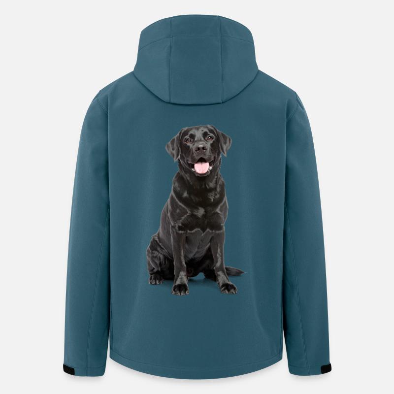 Schwarzer Labrador – Loyal, liebenswert & Charmant - Recycelte Männer Softshell-Jacke von Stanley/Stella - Dunkles Petrol