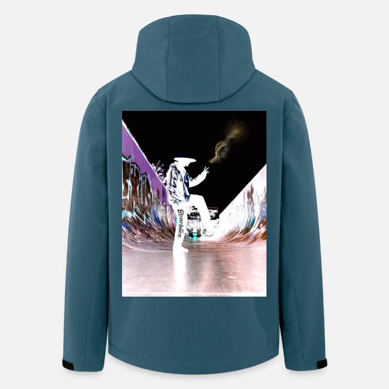 Blessolution "Balance" - Recycelte Männer Softshell-Jacke von Stanley/Stella - Dunkles Petrol