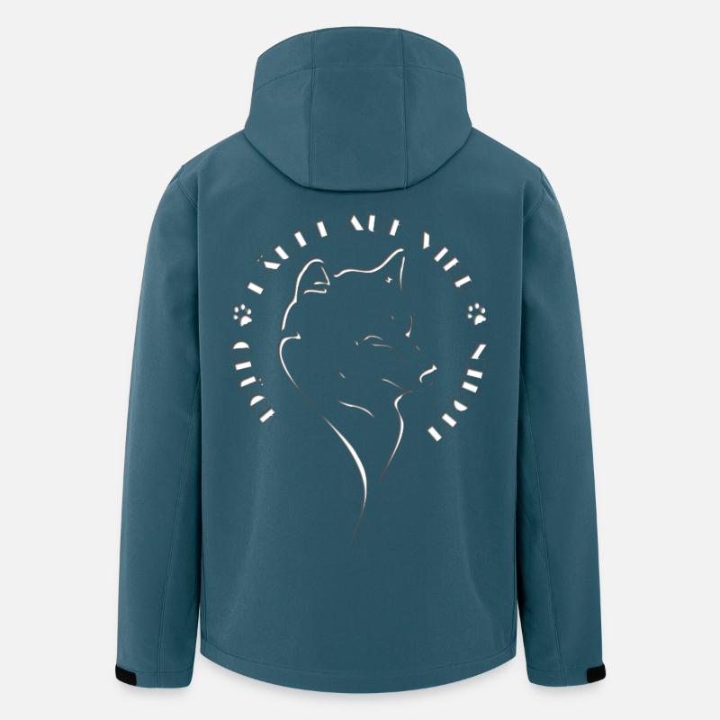Elegant Hunde-Silhouette mit Botschaft - Recycelte Männer Softshell-Jacke von Stanley/Stella - Dunkles Petrol