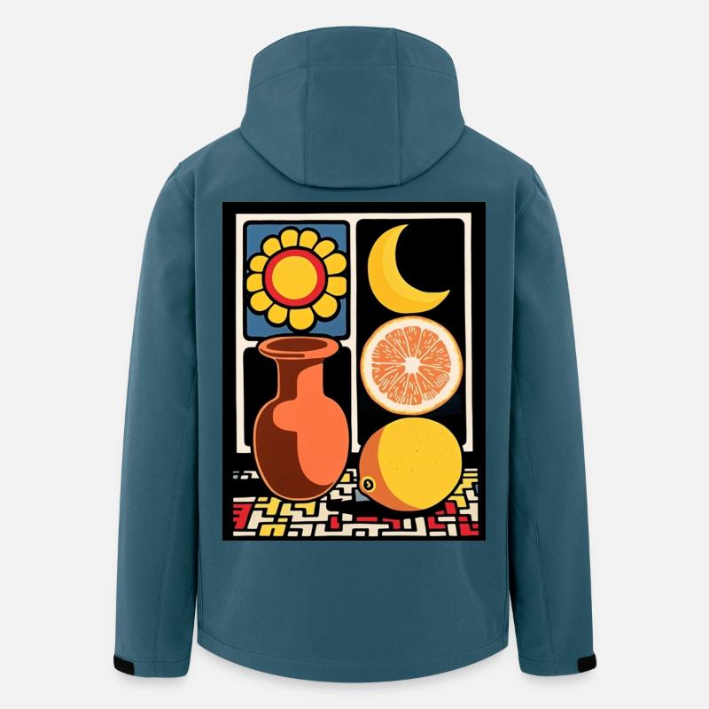 Sonnenblume Zitrus Mond - Recycelte Männer Softshell-Jacke von Stanley/Stella - Dunkles Petrol