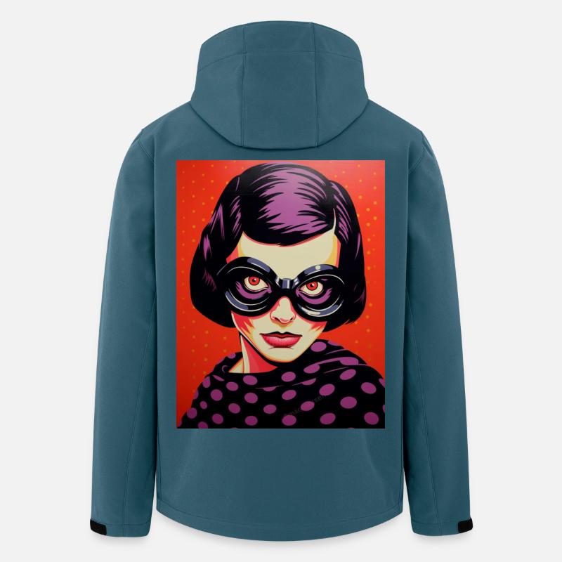 PopArt-Goggles Diva - Recycelte Männer Softshell-Jacke von Stanley/Stella - Dunkles Petrol