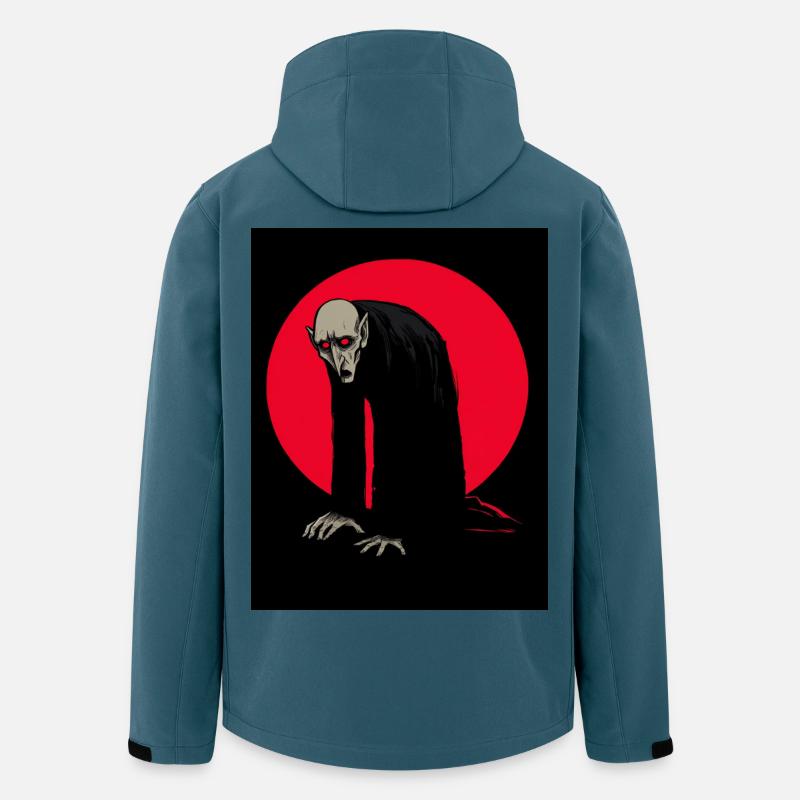 Roter Mond Vampir Dämon im Schatten - Recycelte Männer Softshell-Jacke von Stanley/Stella - Dunkles Petrol