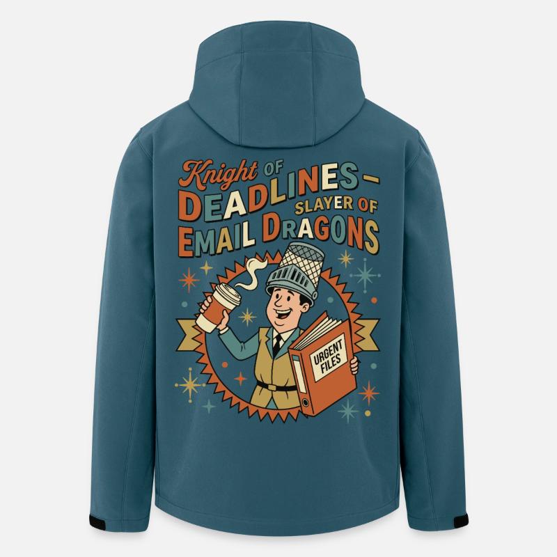 Knight of Deadlines - Recycelte Männer Softshell-Jacke von Stanley/Stella - Dunkles Petrol