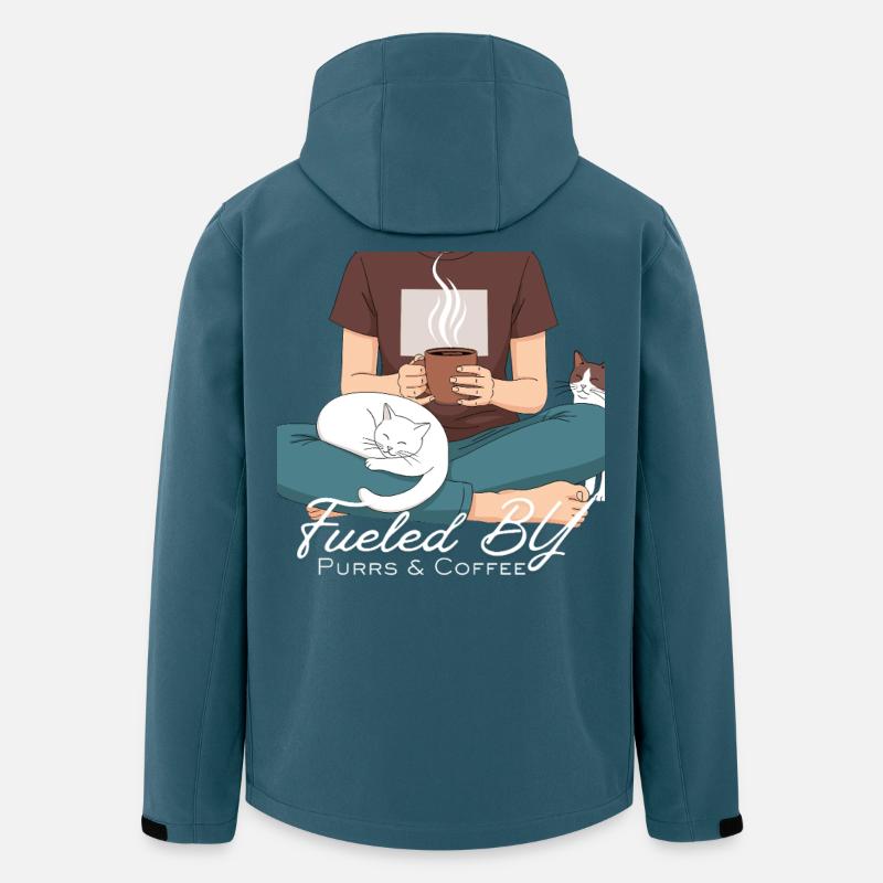 Chaleur Café and Purrs - Men’s Recycled Softshell Jacket by Stanley/Stella - stargazer