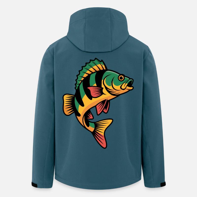 Kunterbunter Barsch - Recycelte Männer Softshell-Jacke von Stanley/Stella - Dunkles Petrol