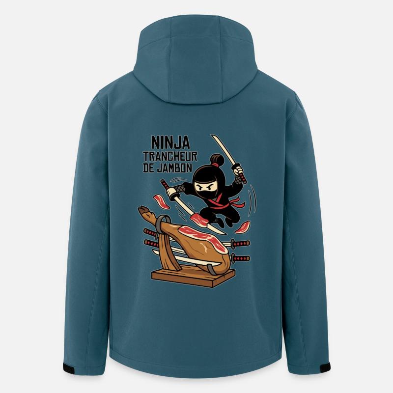 Ninja HelloFofie Schinkenschneider - Recycelte Männer Softshell-Jacke von Stanley/Stella - Dunkles Petrol