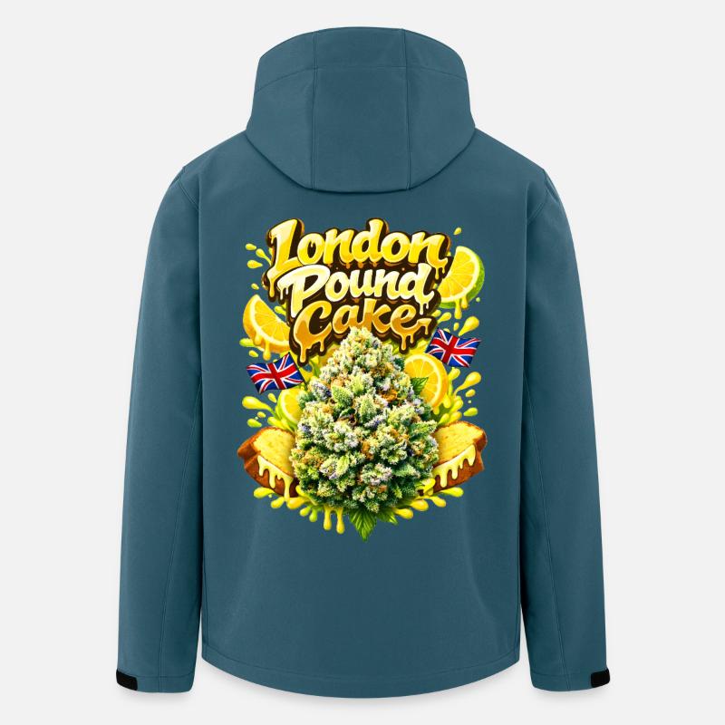 Graffiti du Pound Cake de Londres - Veste softshell homme en polyester recyclé Stanley/Stella - bleu pétrole foncé