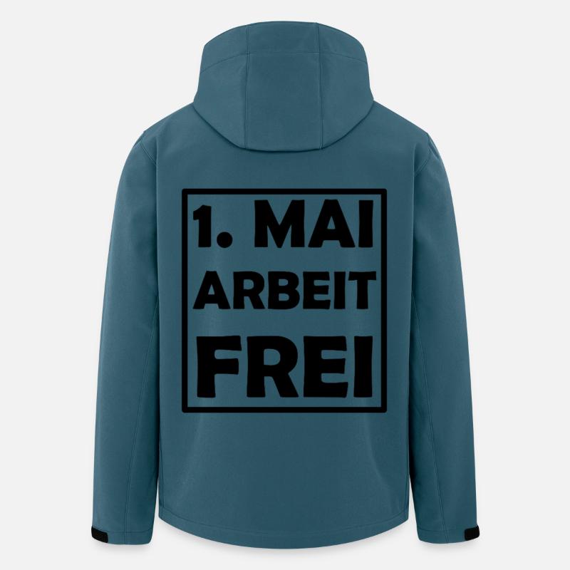 Erster Mai - Recycelte Männer Softshell-Jacke von Stanley/Stella - Dunkles Petrol