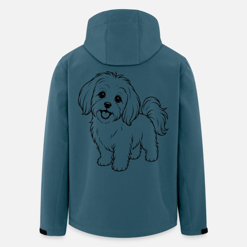 Malteser_Hund_schwarz - Men’s Recycled Softshell Jacket by Stanley/Stella - stargazer