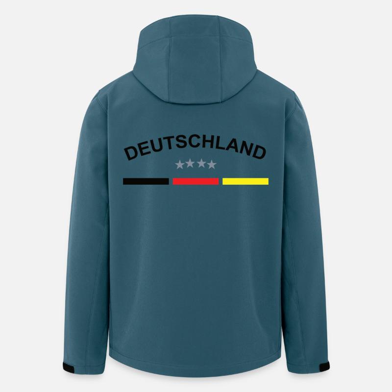 Deutschland - Recycelte Männer Softshell-Jacke von Stanley/Stella - Dunkles Petrol