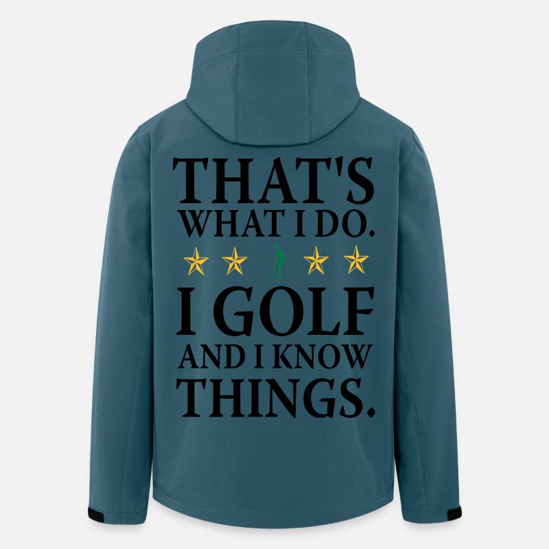 Ich spiele Golf - Recycelte Männer Softshell-Jacke von Stanley/Stella - Dunkles Petrol