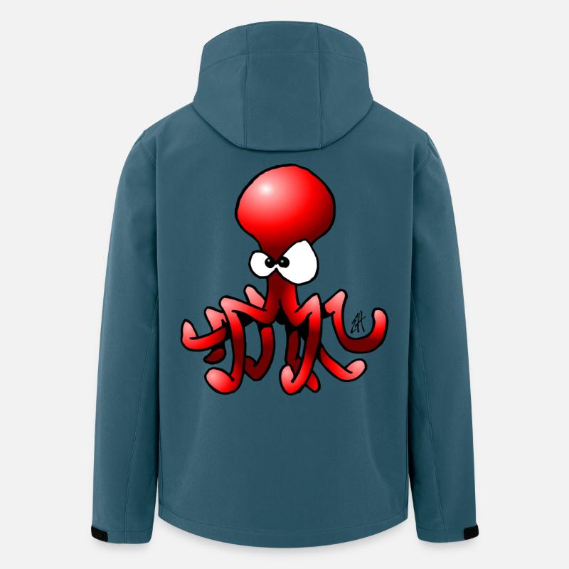 Krake - Tintenfisch - Recycelte Männer Softshell-Jacke von Stanley/Stella - Dunkles Petrol