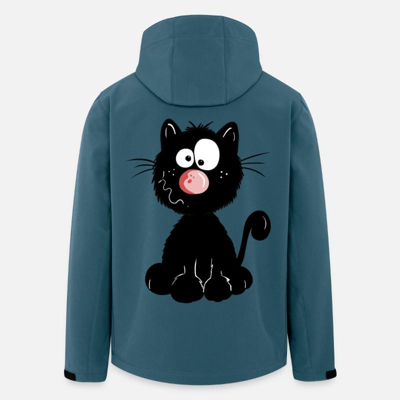 Schwarze Katze - Recycelte Männer Softshell-Jacke von Stanley/Stella - Dunkles Petrol