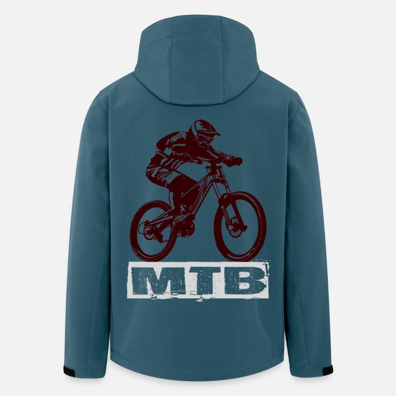 MTB - Recycelte Männer Softshell-Jacke von Stanley/Stella - Dunkles Petrol