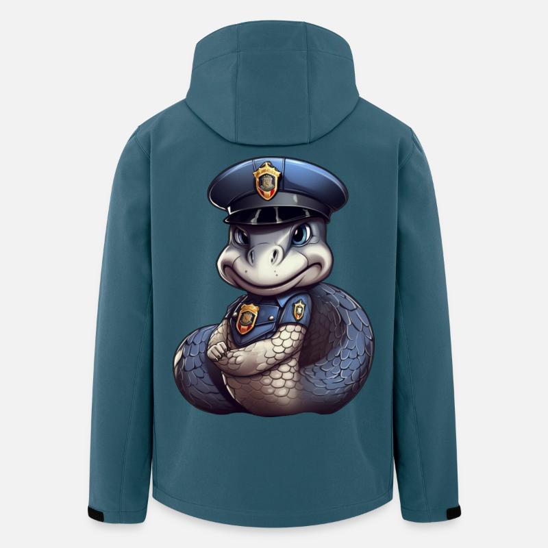Polizei Schlange - Recycelte Männer Softshell-Jacke von Stanley/Stella - Dunkles Petrol