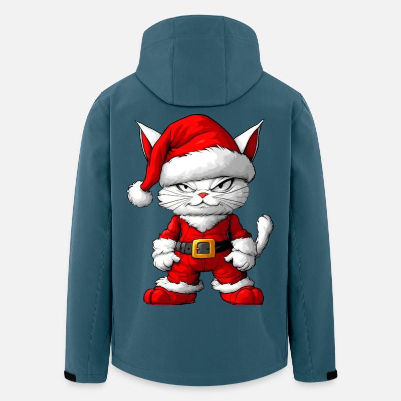 Weihnachten Katze - Recycelte Männer Softshell-Jacke von Stanley/Stella - Dunkles Petrol