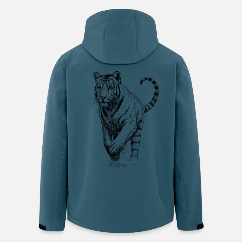 Tiger - Recycelte Männer Softshell-Jacke von Stanley/Stella - Dunkles Petrol