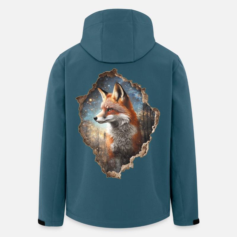 Fuchs - Recycelte Männer Softshell-Jacke von Stanley/Stella - Dunkles Petrol