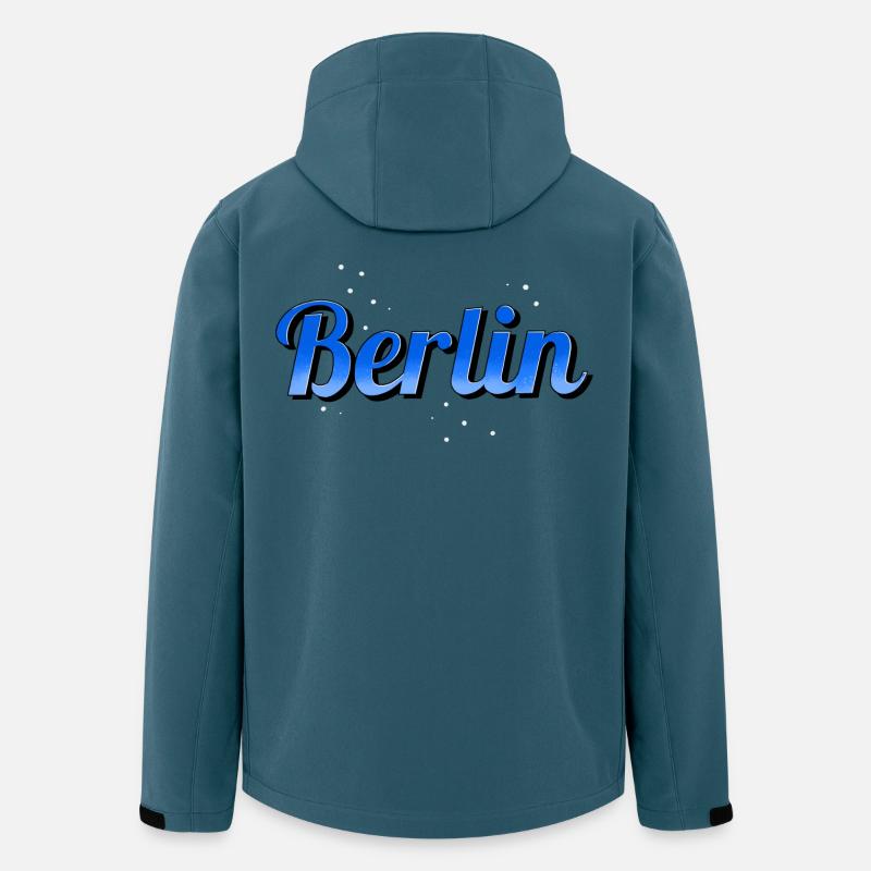 Berlin - Recycelte Männer Softshell-Jacke von Stanley/Stella - Dunkles Petrol
