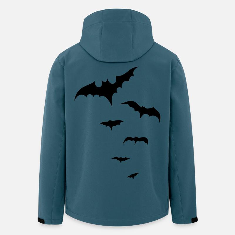 Halloween Fledermäuse, bats - Recycelte Männer Softshell-Jacke von Stanley/Stella - Dunkles Petrol