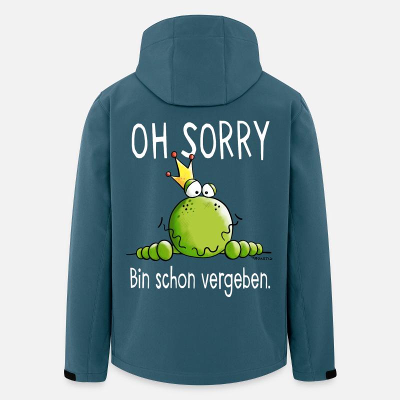 Frosch in Beziehung - Frösche - Geschenk - Comic - Recycelte Männer Softshell-Jacke von Stanley/Stella - Dunkles Petrol