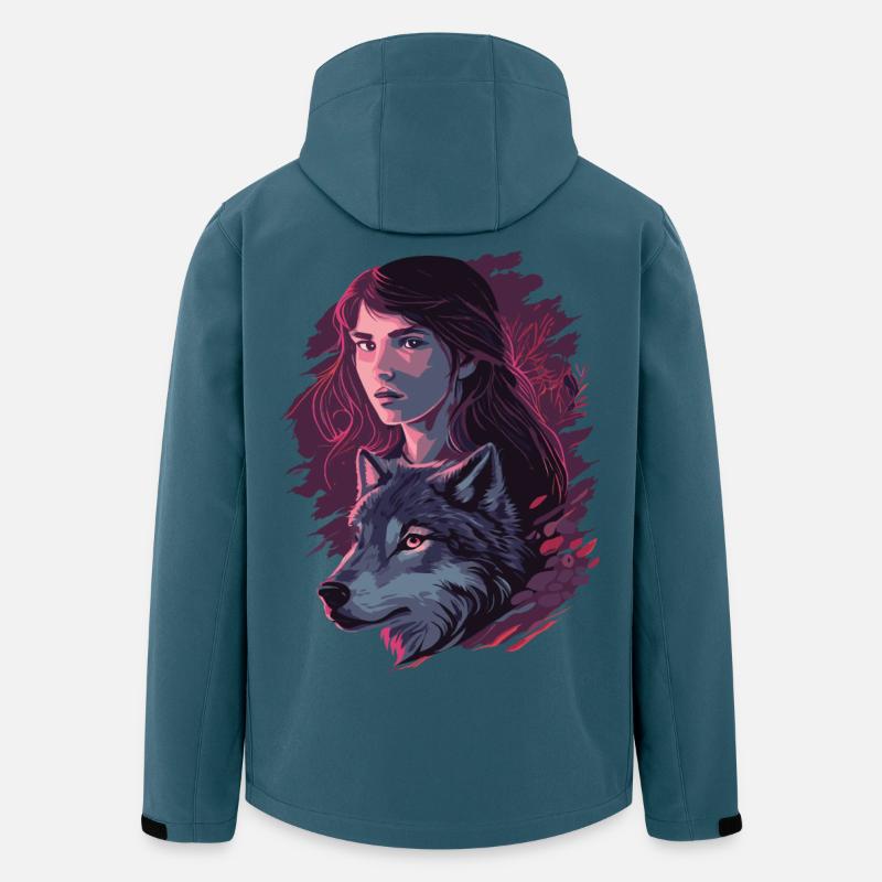 Wolfsmädchen - Recycelte Männer Softshell-Jacke von Stanley/Stella - Dunkles Petrol