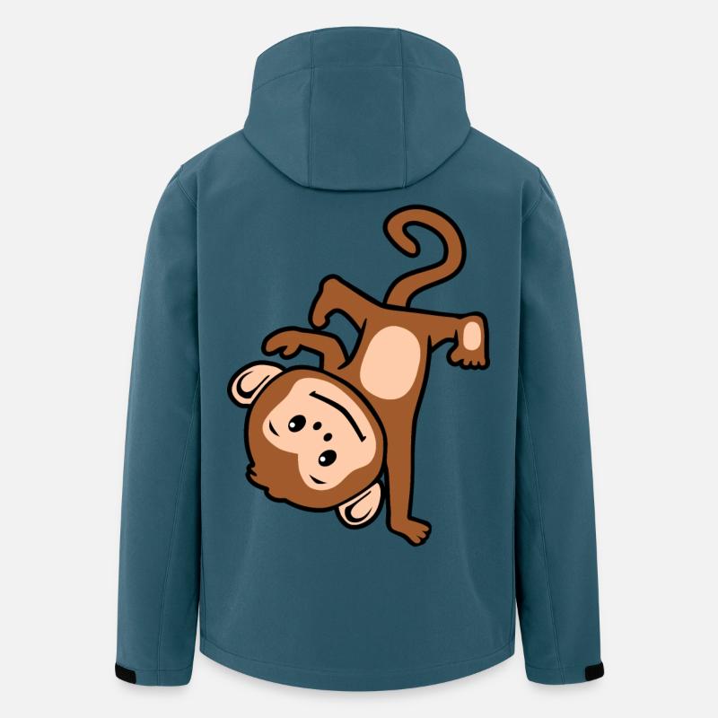 Hiphop-Affe - Recycelte Männer Softshell-Jacke von Stanley/Stella - Dunkles Petrol