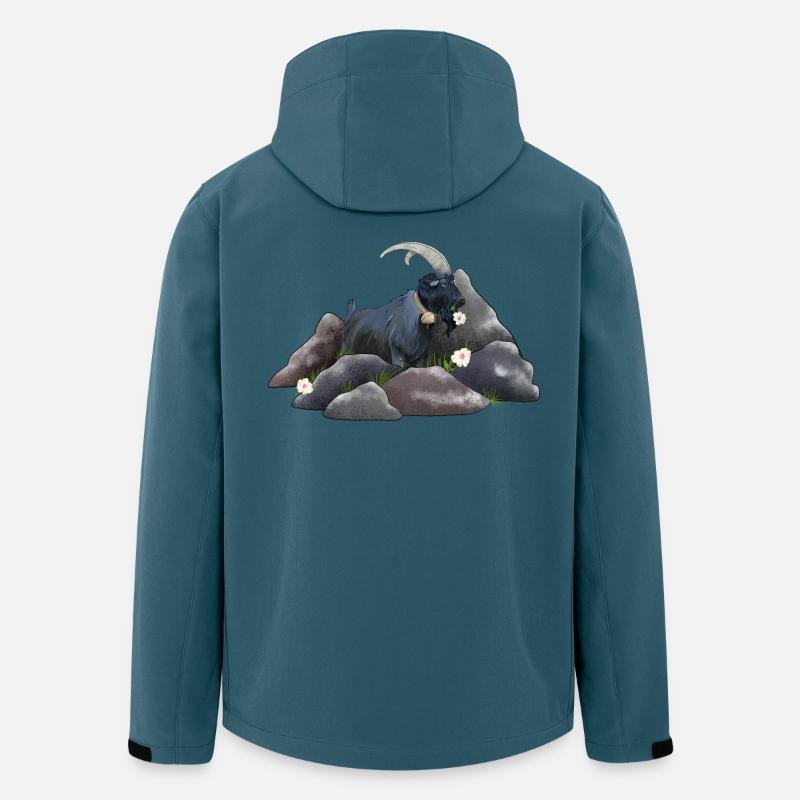 Steinbock - Recycelte Männer Softshell-Jacke von Stanley/Stella - Dunkles Petrol