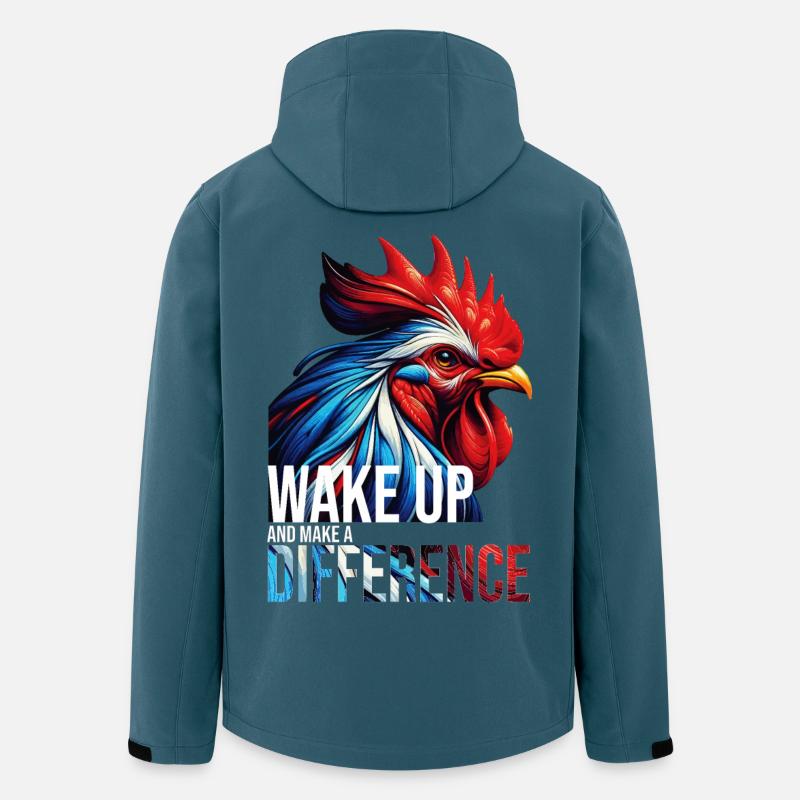 WAKE UP AND MAKE A DIFFERENCE-DB - Men’s Recycled Softshell Jacket by Stanley/Stella - stargazer