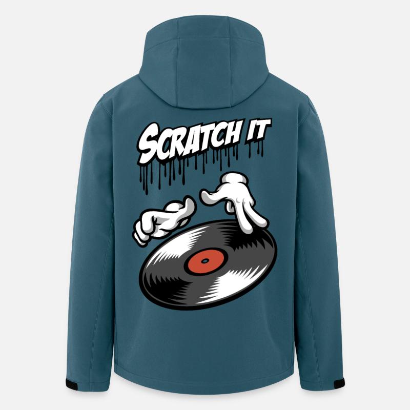 Scratch it - Veste softshell homme en polyester recyclé Stanley/Stella - bleu pétrole foncé