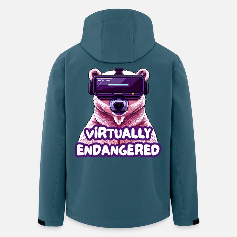 Virtually Endangered - Recycelte Männer Softshell-Jacke Discoverer von Stanley/Stella - Dunkles Petrol