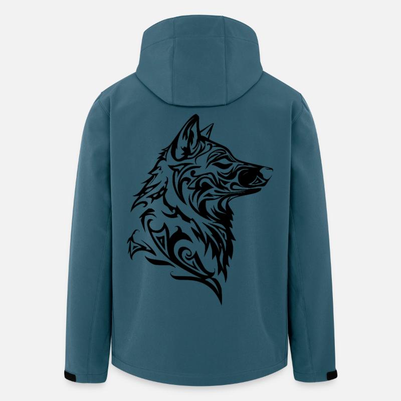 Nordischer Wolf Tribal Tattoo - Recycelte Männer Softshell-Jacke von Stanley/Stella - Dunkles Petrol