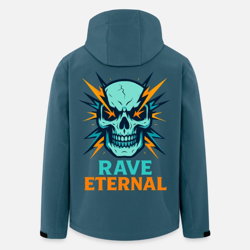 Rave Eternal – Schädel-Energie - Recycelte Männer Softshell-Jacke von Stanley/Stella - Dunkles Petrol