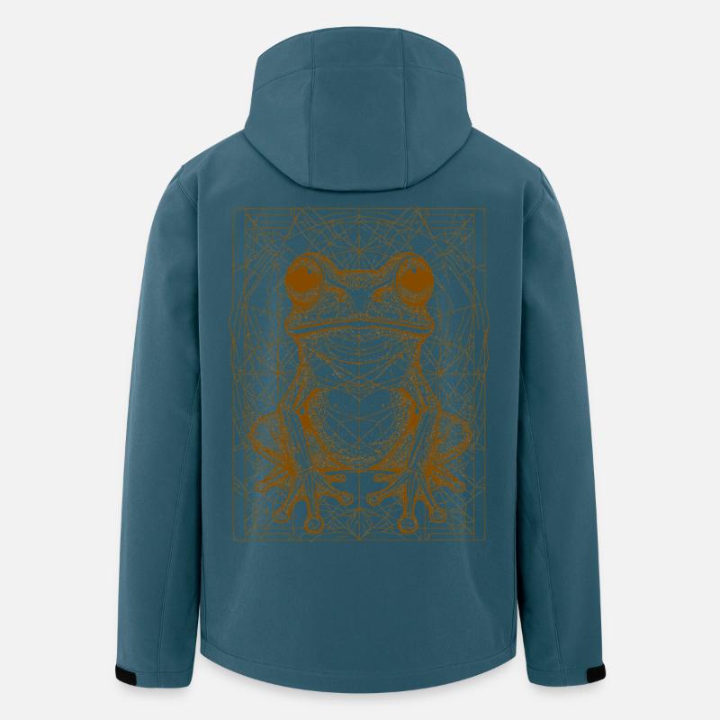 Geometrischer Frosch Mandala - Recycelte Männer Softshell-Jacke von Stanley/Stella - Dunkles Petrol