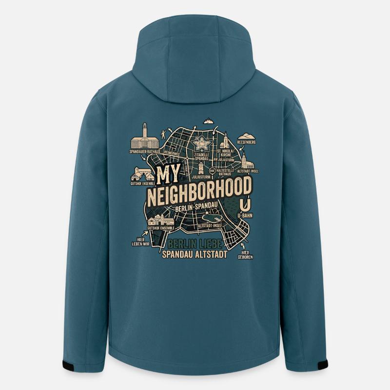 Berlin Spandau Nachbarn - Recycelte Männer Softshell-Jacke von Stanley/Stella - Dunkles Petrol