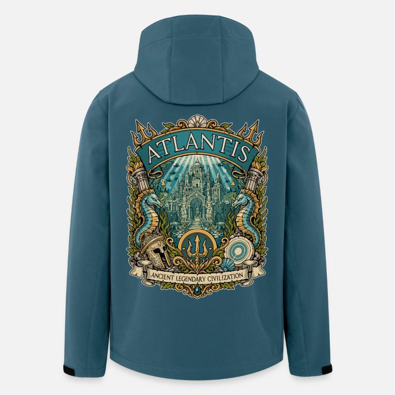 Atlantis : Ancienne Citadelle Maritime. - Veste softshell homme en polyester recyclé Stanley/Stella - bleu pétrole foncé