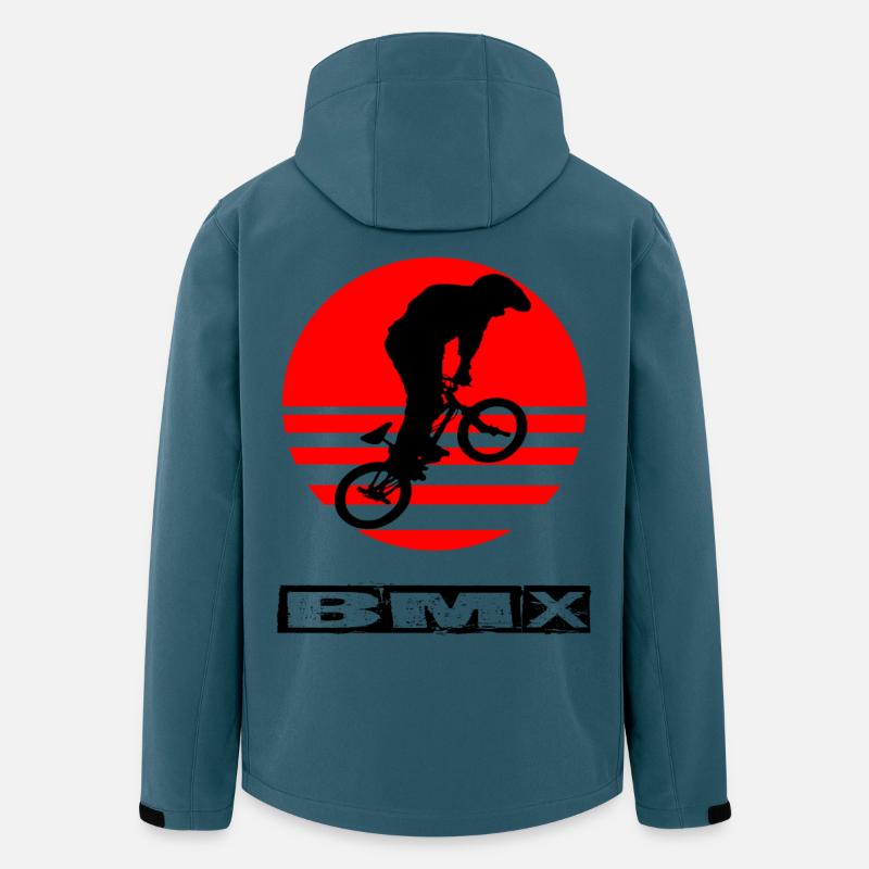 BMX - Veste softshell homme en polyester recyclé Stanley/Stella - bleu pétrole foncé